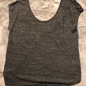 Grey Twist Back Tee